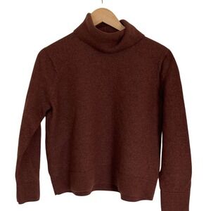 Artefact Women's Rust Brown Turtleneck Merino Wool Sweater Size Large Classic